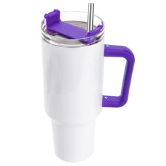 40 OZ Sublimation Tumblers with Purple Handle