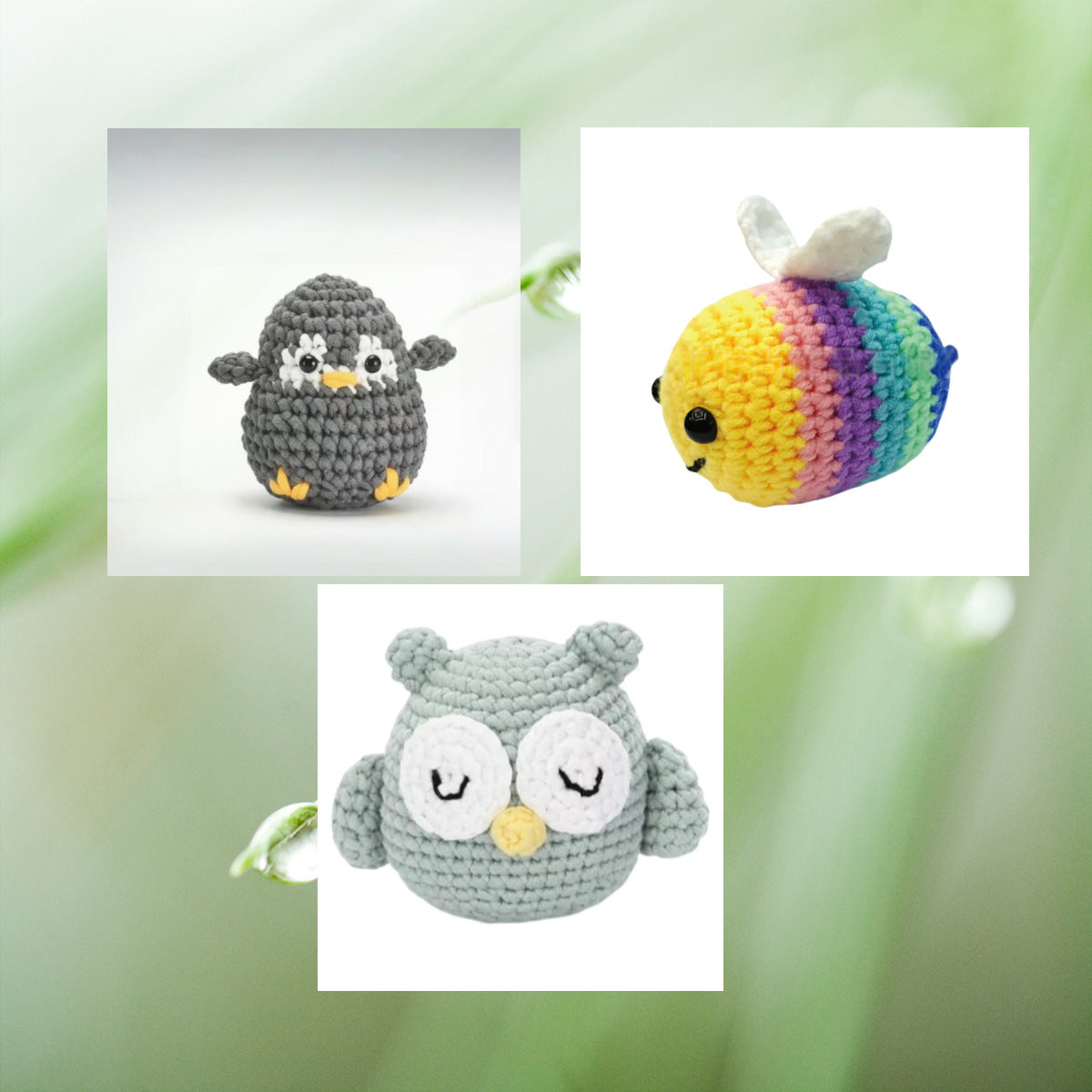 Crochet Kit for Beginners – DIY Animal & Plant Crochet Set, Starter Knitting Kit for Adults and Kids