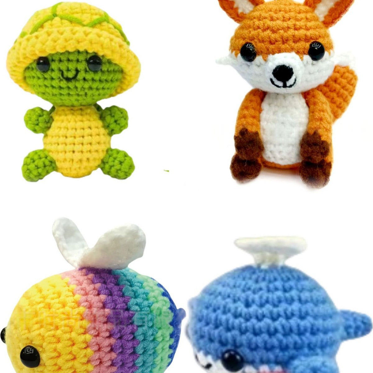 Crochet Kit for Beginners – DIY Animal & Plant Crochet Set, Starter Knitting Kit for Adults and Kids