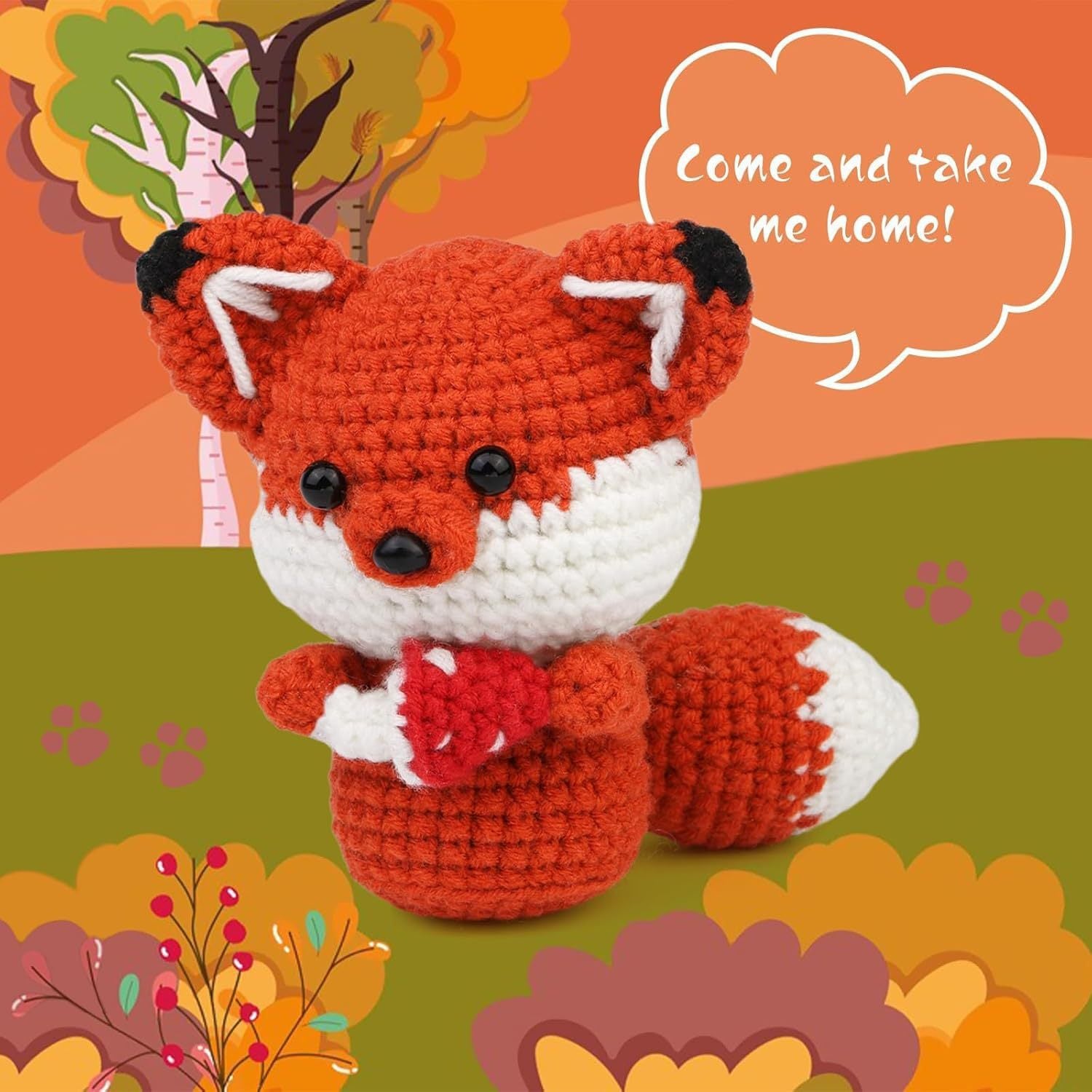 Crochet Kit for Beginners – DIY Animal & Plant Crochet Set, Starter Knitting Kit for Adults and Kids