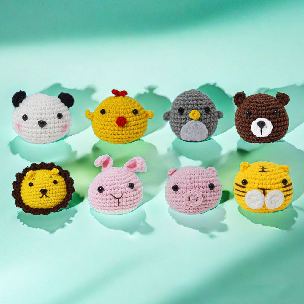 Crochet Kit for Beginners – DIY Animal & Plant Crochet Set, Starter Knitting Kit for Adults and Kids
