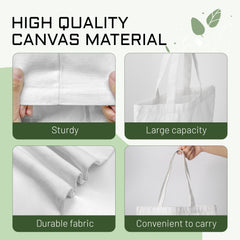 Sublimation Tote Bags Blanks Polyester Canvas Tote for DIY Crafting