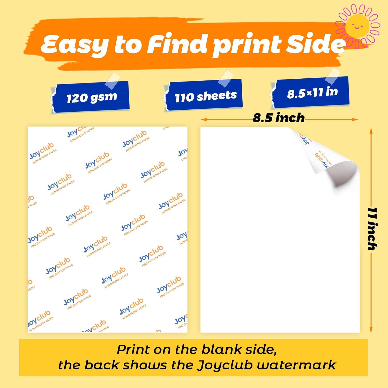 120g Sublimation Paper 8.5×11 Inch - 110 Sheets