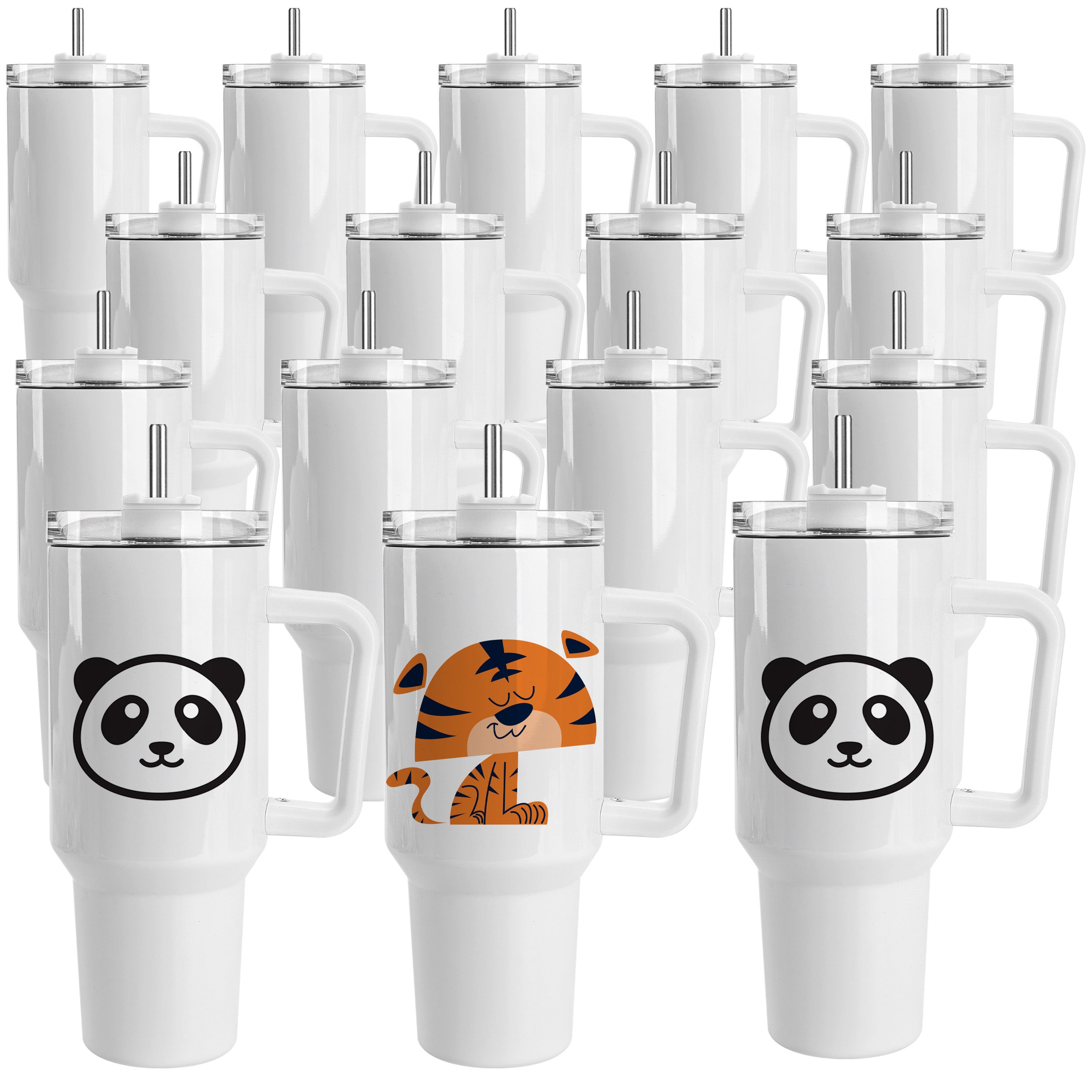 40 OZ Sublimation Tumblers with Handle