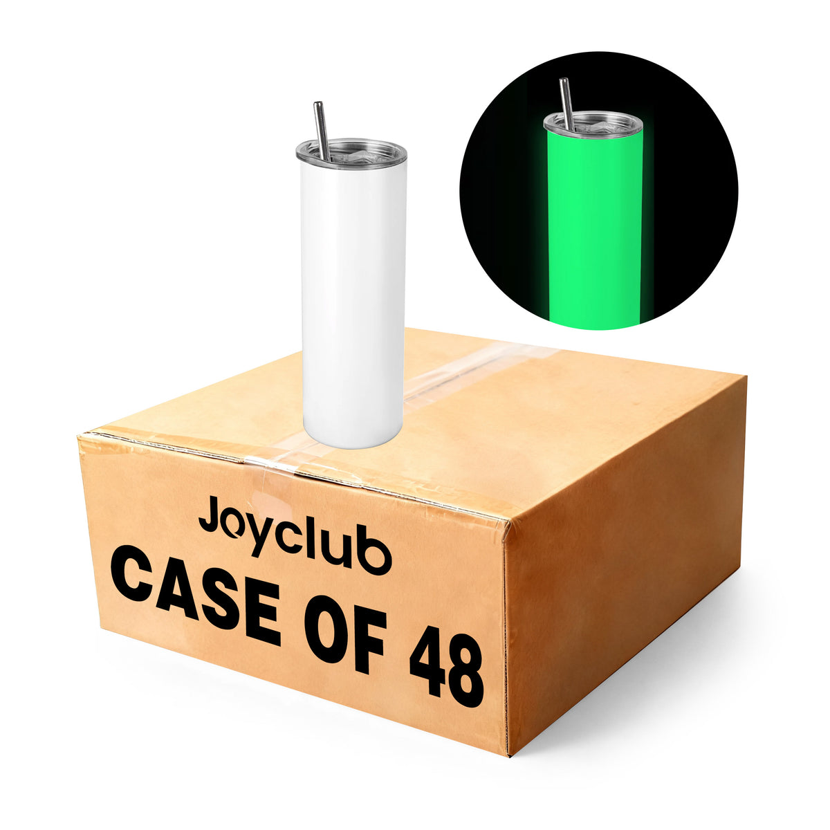 20 OZ Sublimation Tumblers Glow in the Dark /  case of 48