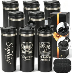 20 oz Tumblers Bulk with Dual-Opening Lids 8 Pack Powder Coated