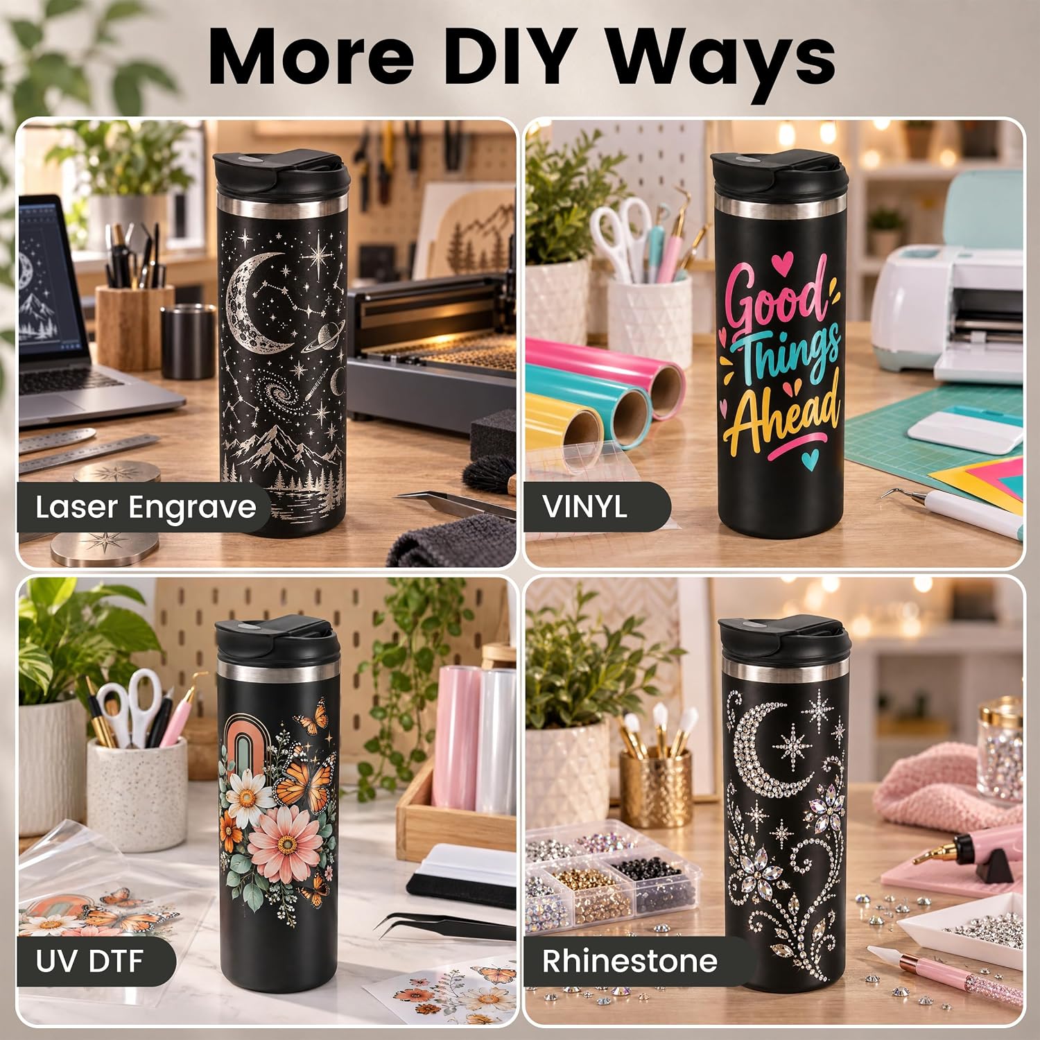 20 oz Tumblers Bulk with Dual-Opening Lids 8 Pack Powder Coated