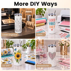 20 oz Tumblers Bulk with Lids and Straws 10 Pack Powder Coated