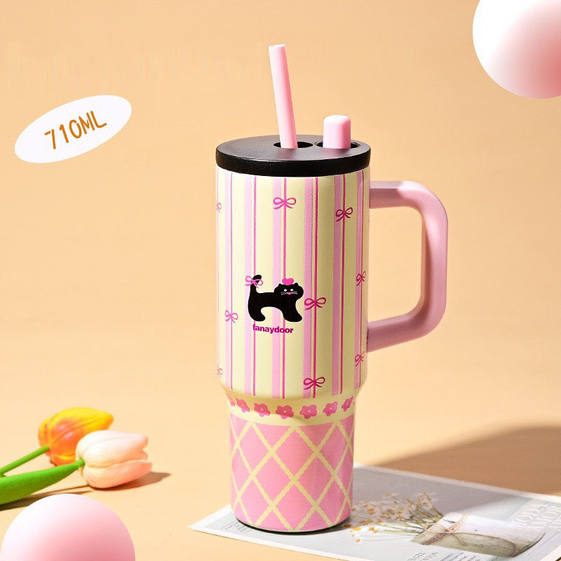 24 oz Tumbler with Lid and Straw - Designer Picks