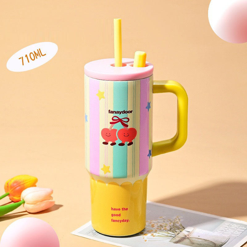 24 oz Tumbler with Lid and Straw - Designer Picks