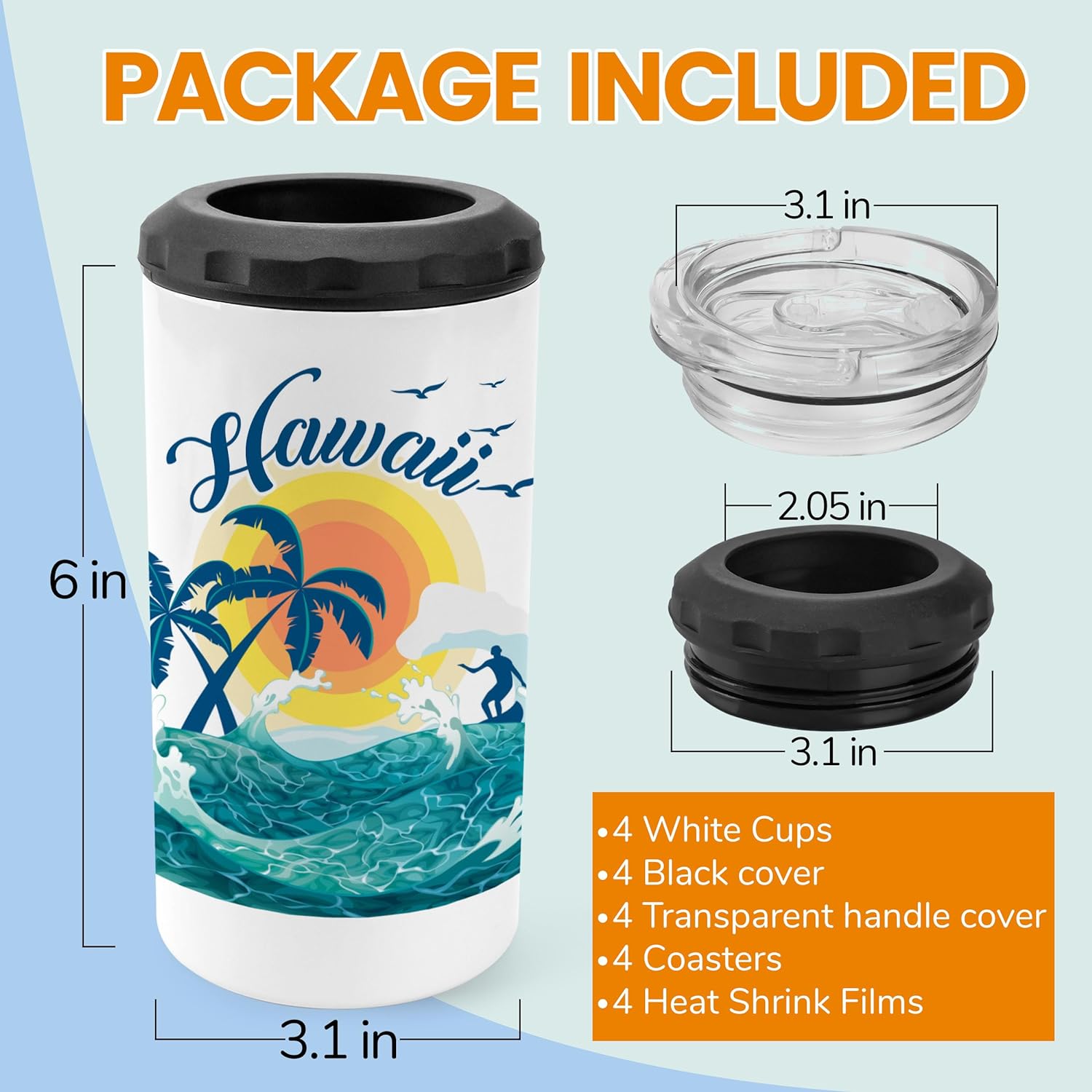 Sublimation Cold Drink Skinny Beer Can Coolers