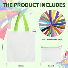 30 Pack Sublimation Tote Bags Bulk Customized Colors