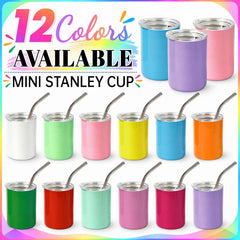3 oz Mini Tumbler Shot Glass with Lid and Straw 12 Pack