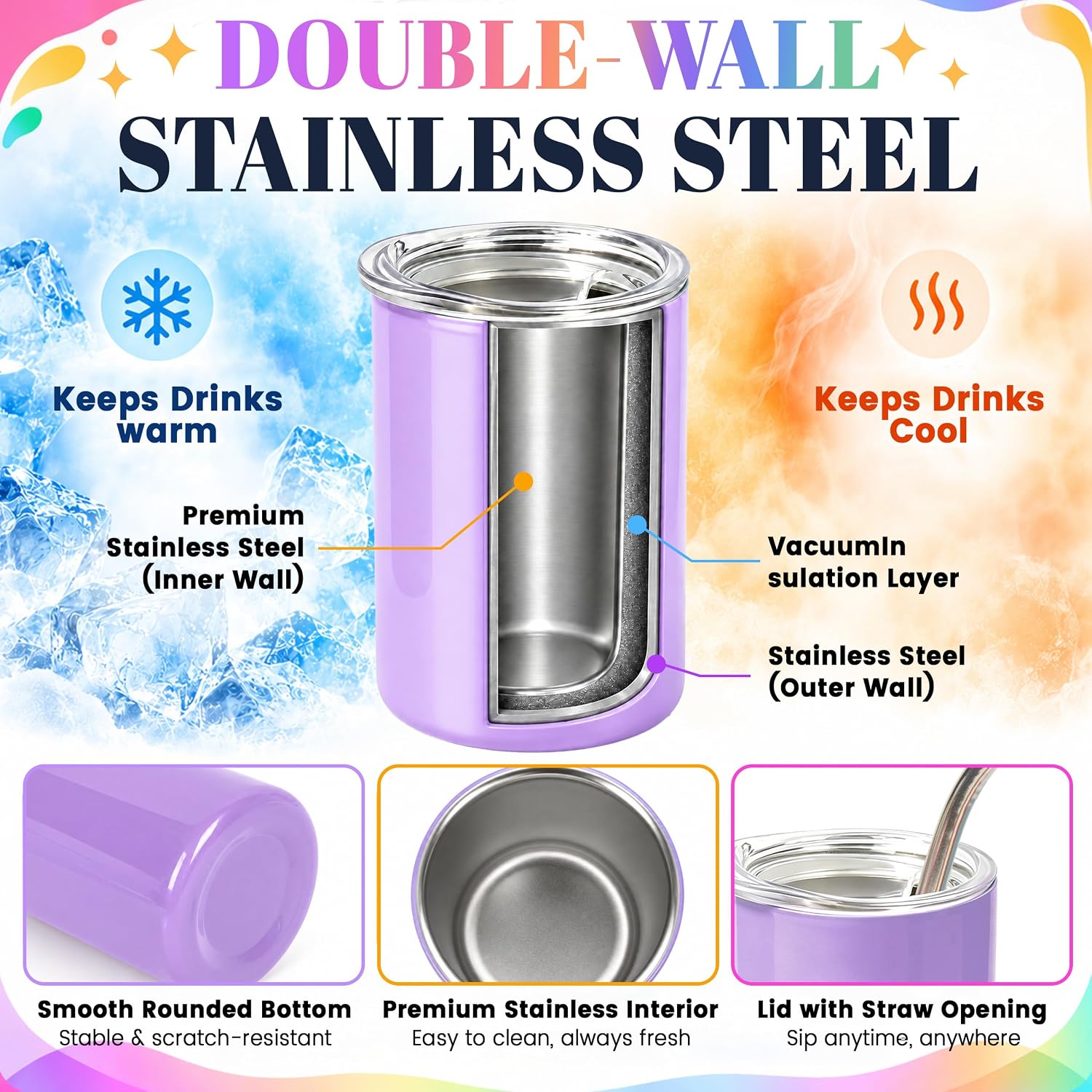 3 oz Mini Tumbler Shot Glass with Lid and Straw 12 Pack