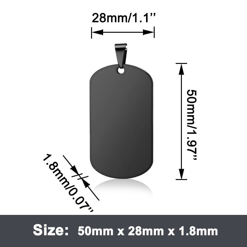 Stainless Steel Dog Tags – Engravable Necklace Pendant