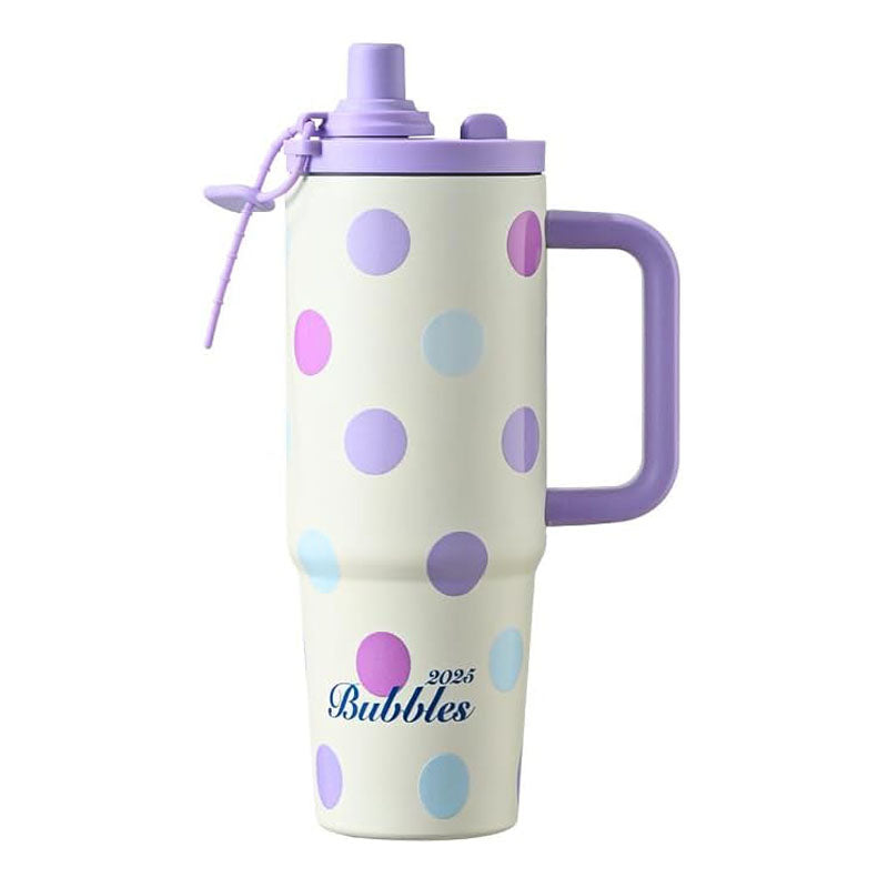 30oz Stainless Steel Tumbler with Handle &amp; Straw - Designer Picks