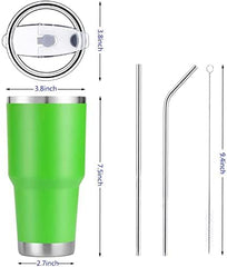 30 oz lime Green Stainless Steel Tumbler