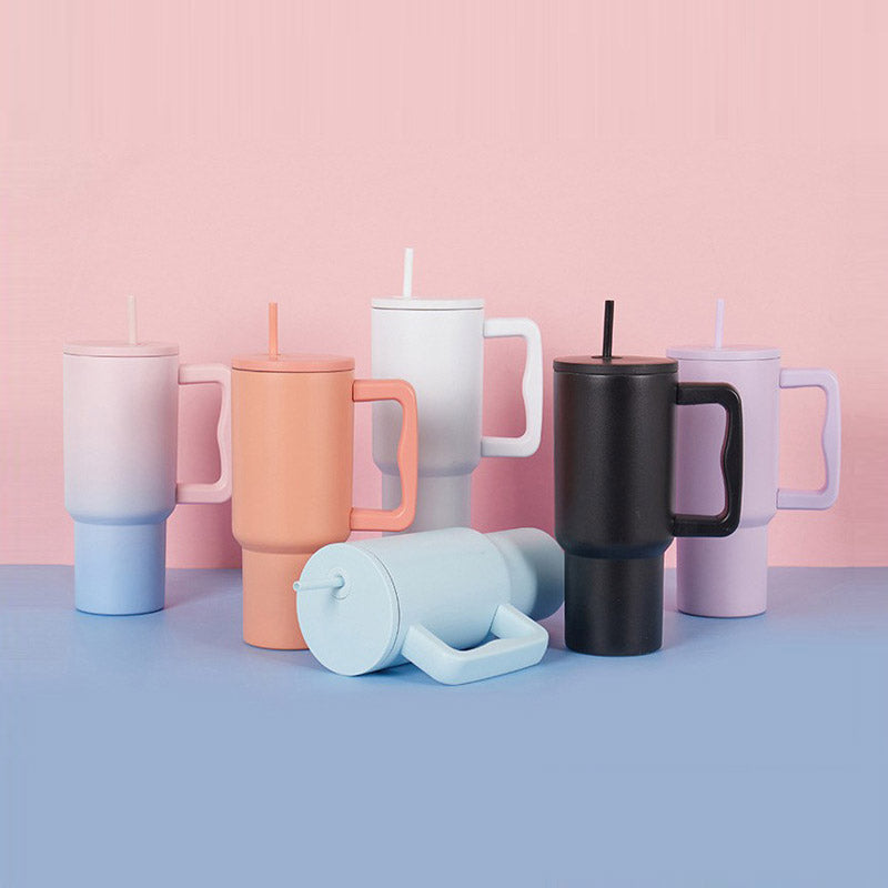 40 oz Insulated Tumblers with Handle, Lid and Straw - Designer Picks