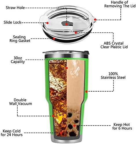 30 oz lime Green Stainless Steel Tumbler