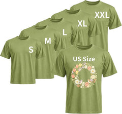 5PCS Unisex Sublimation Blank T-Shirts – Polyester Crew Neck Short Sleeve - Avocado Green