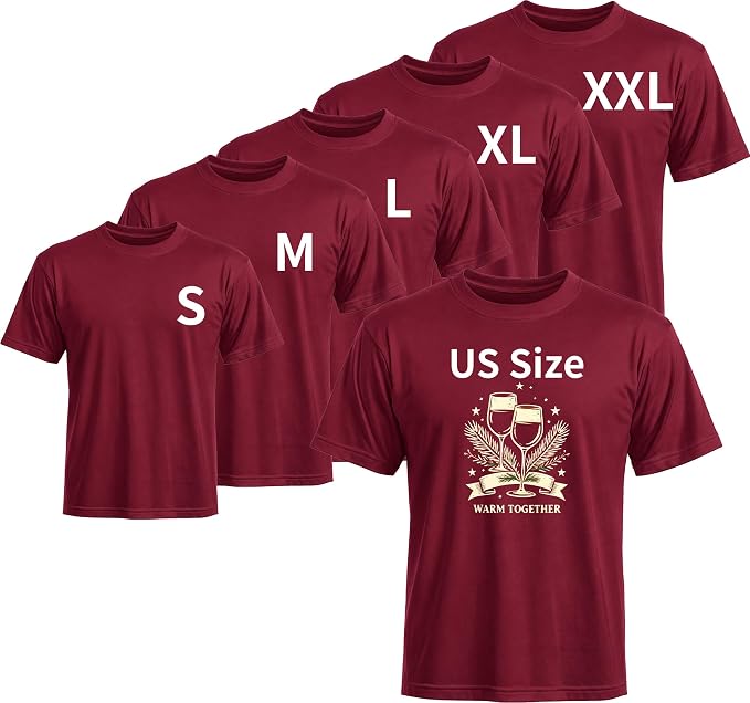 5PCS Unisex Sublimation Blank T-Shirts – Polyester Crew Neck Short Sleeve - Maroon