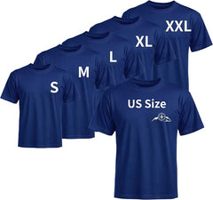 5PCS Unisex Sublimation Blank T-Shirts – Polyester Crew Neck Short Sleeve - Navy Blue