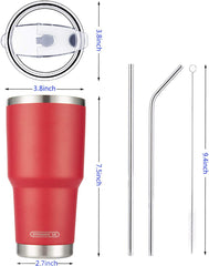 30 oz Red Stainless Steel Tumbler