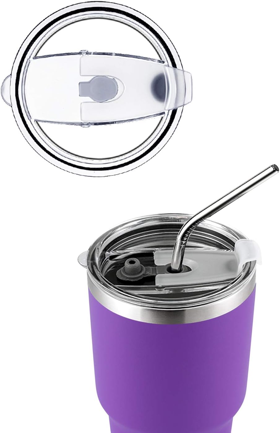 30 oz Purple Stainless Steel Tumbler