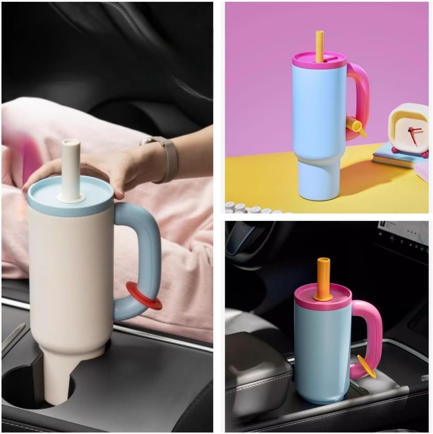 34oz Insulated Travel Tumbler with Straw - Designer Picks