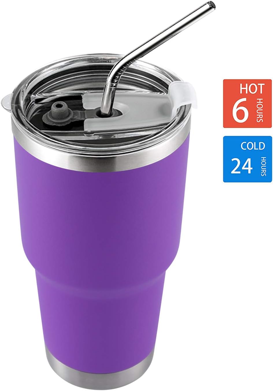 30 oz Purple Stainless Steel Tumbler
