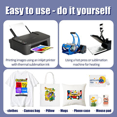 120g Sublimation Paper 8.5×11 Inch - 55 Sheets