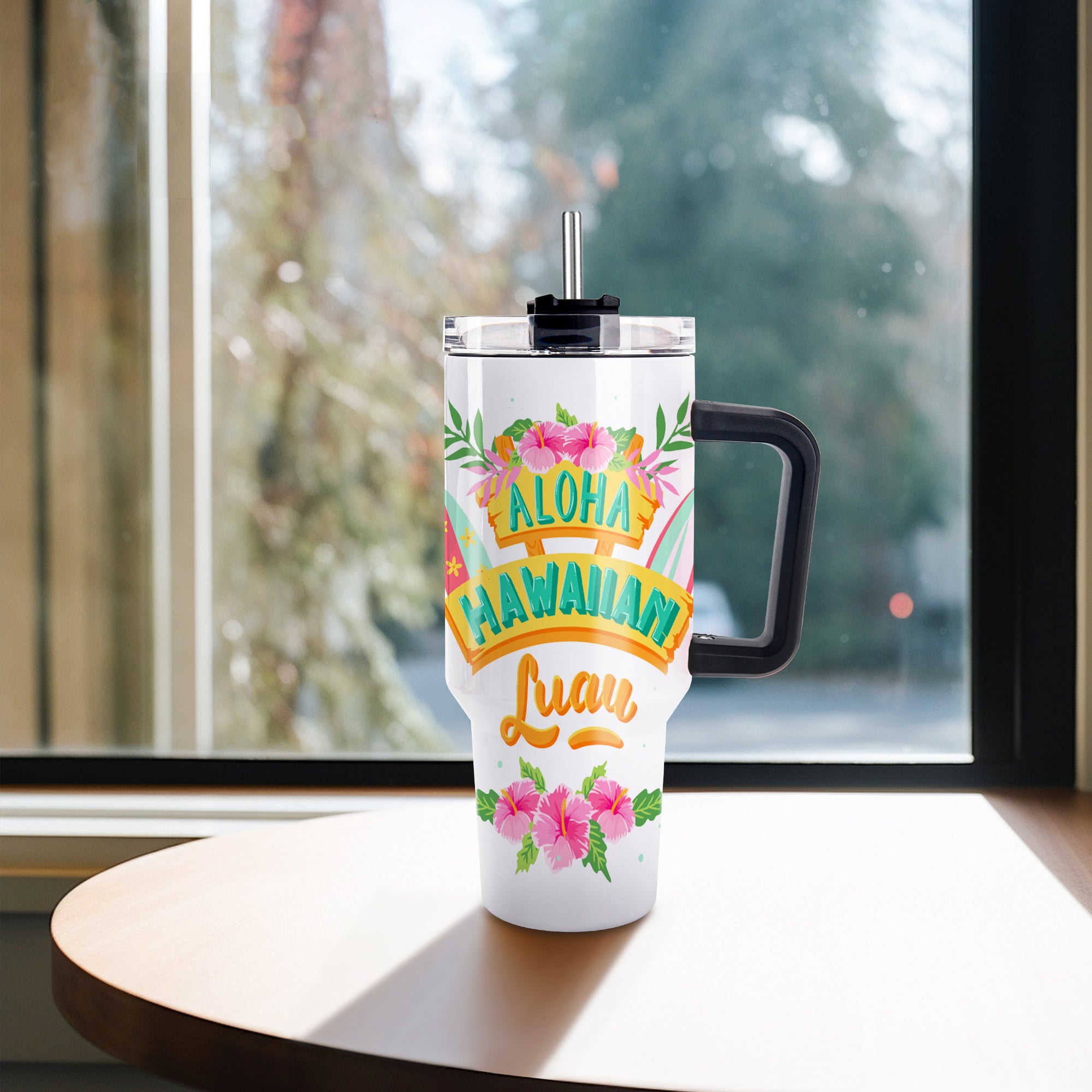 40 OZ Sublimation Tumblers with Black Handle