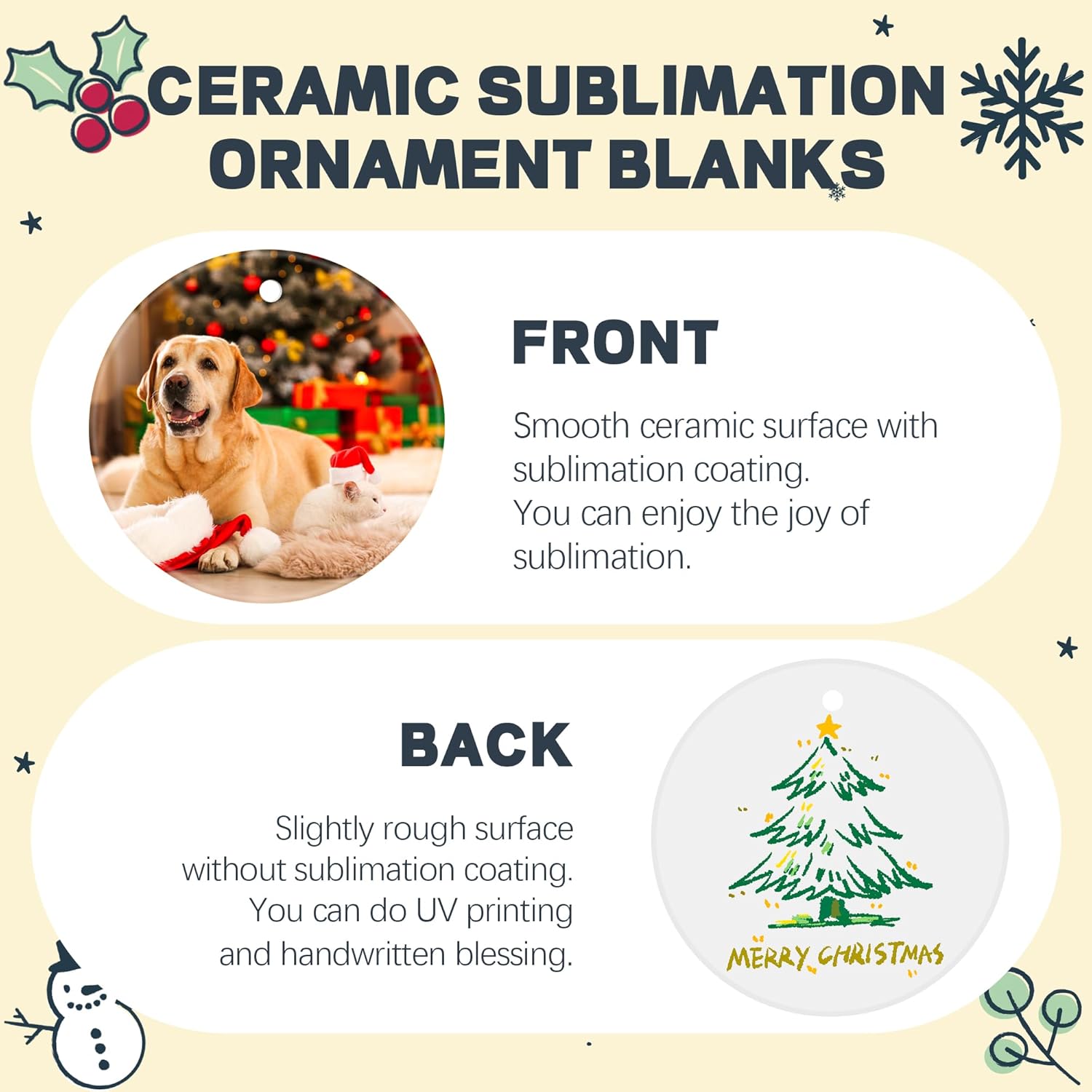 Sublimation Ornament Blanks