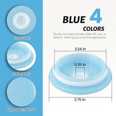 4 Pack Acrylic Lids for 16 oz Glass Cup (Blue)