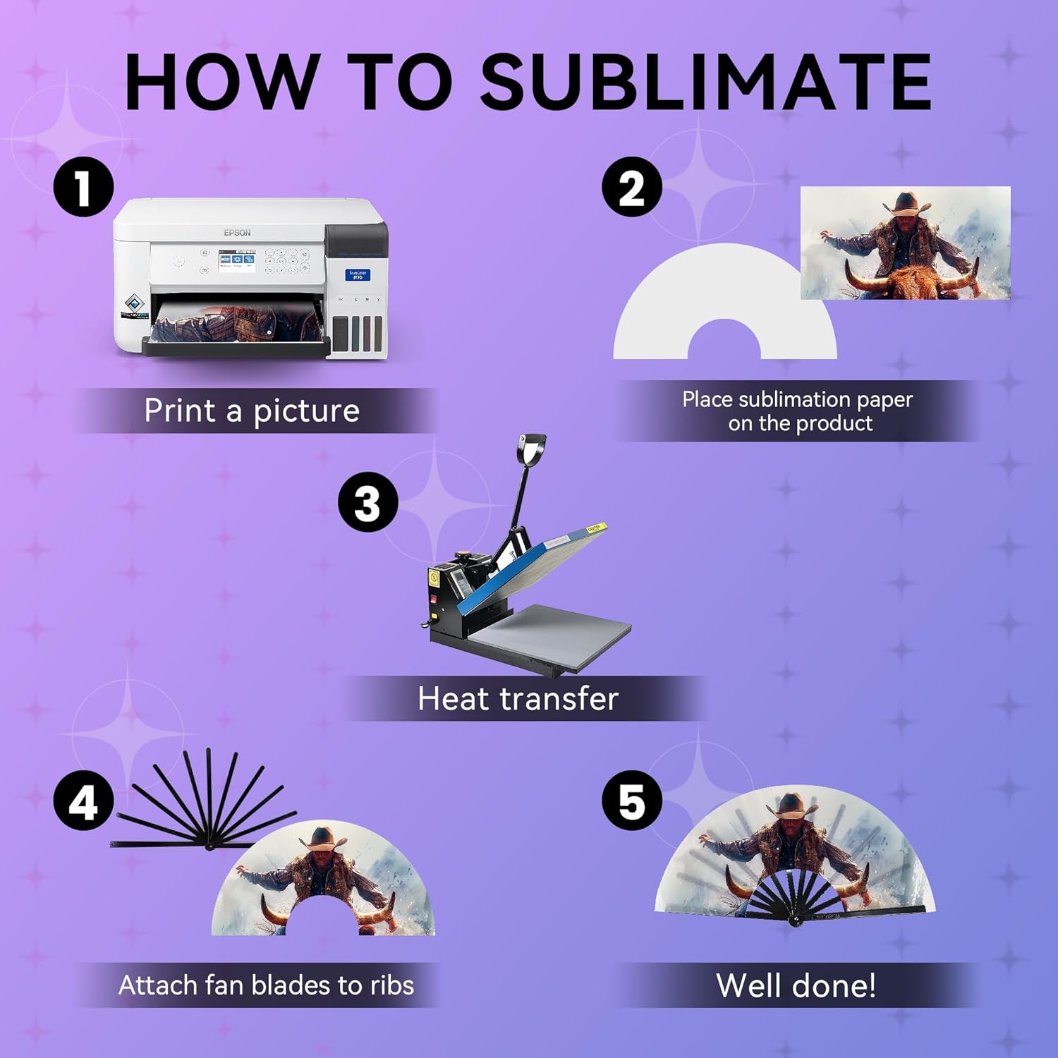 Joyclub 10 Pack Sublimation Fans