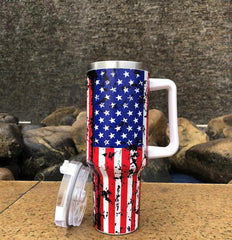 40 Oz Water Bottle for Stainless Steel Tumbler (White Handle)