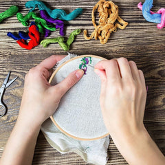 12 Pcs 8" Bamboo Embroidery Hoops for Cross Stitch & Crafts