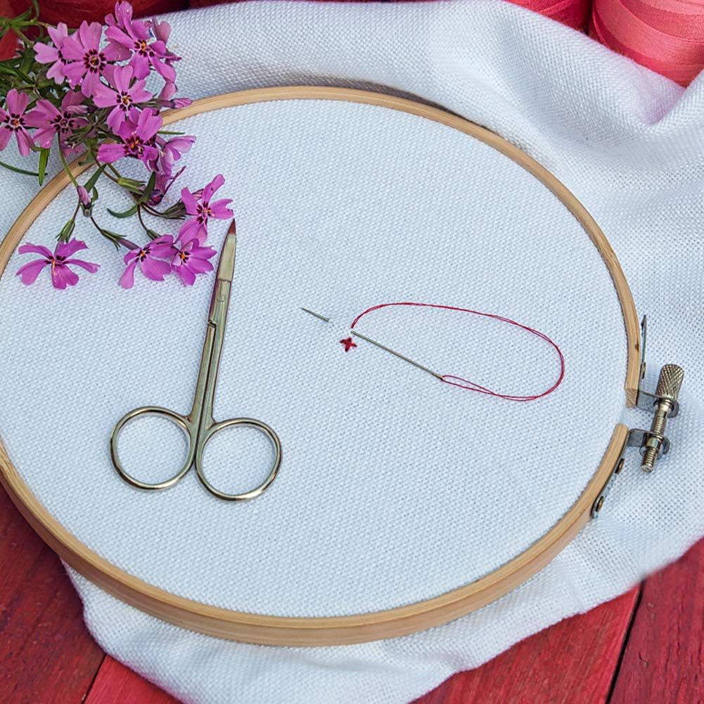 12 Pcs 8" Bamboo Embroidery Hoops for Cross Stitch & Crafts