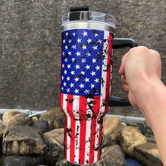 40 Oz Water Bottle for Stainless Steel Tumbler (Black Handle)