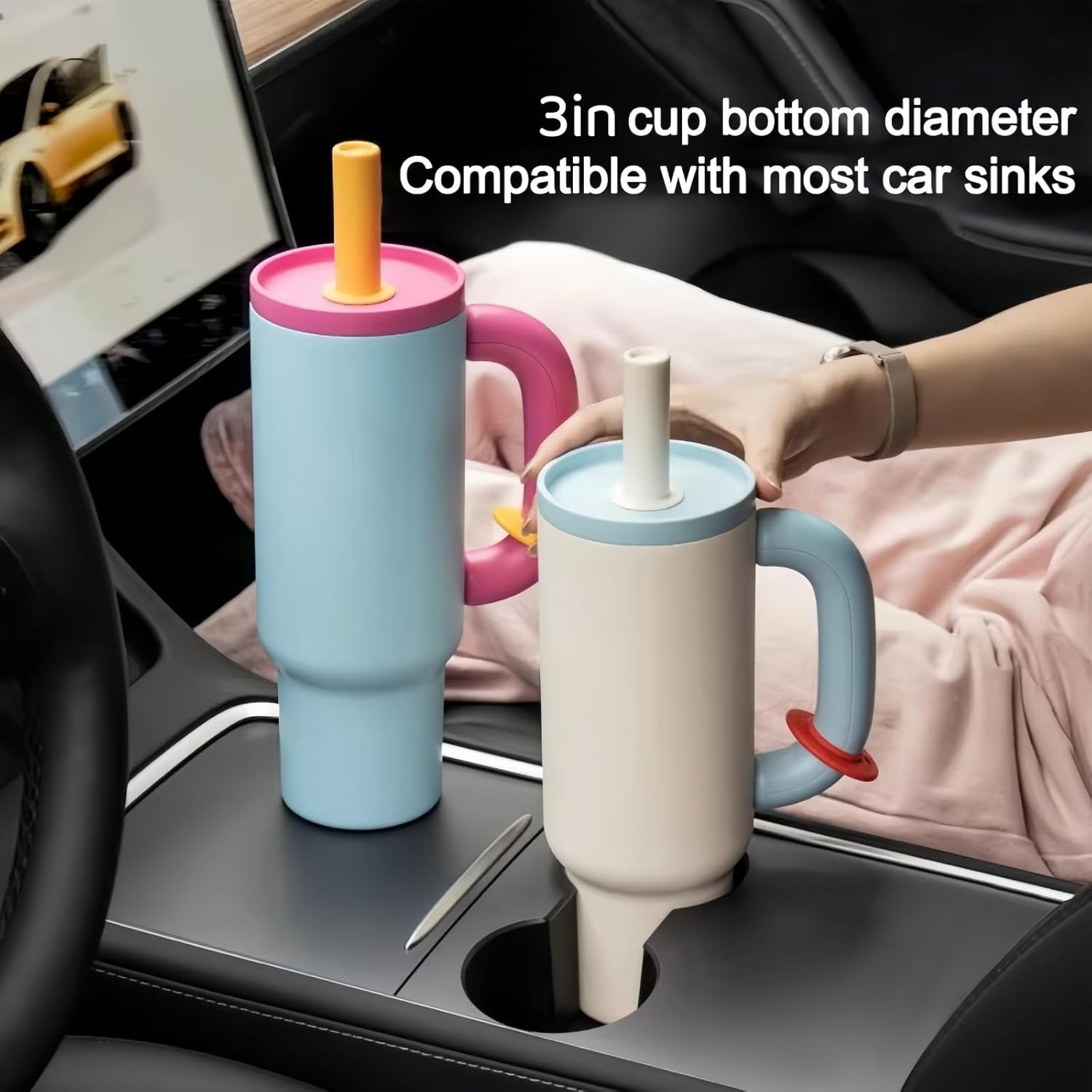 34oz Insulated Travel Tumbler with Straw - Designer Picks
