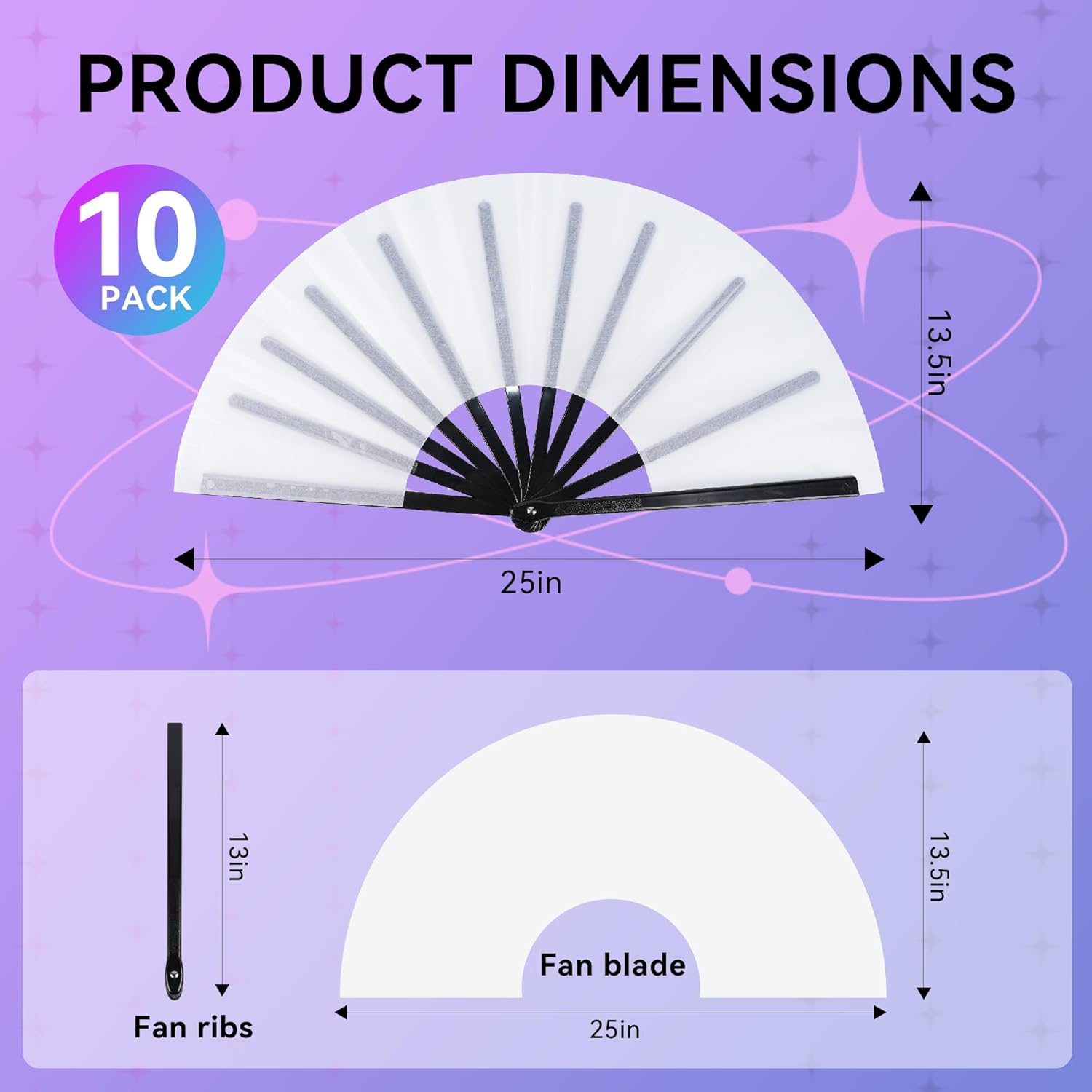 Joyclub 10 Pack Sublimation Fans