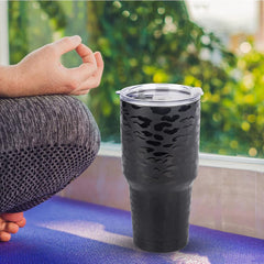 30 oz Black Leopard Stainless Steel Tumbler