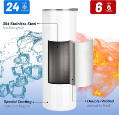 8 pack 20oz Sublimation Tumblers+ Sublimation Paper 110 Sheets (Code:MOM50)