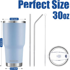 30 oz Sky Blue Stainless Steel Tumbler
