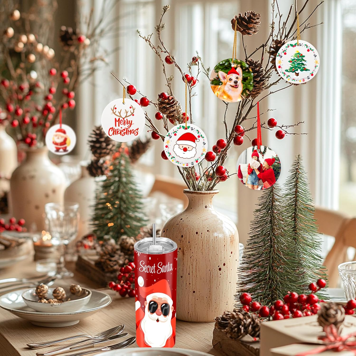 3" Sublimation Ceramic Ornament Blanks – Round White Ornaments