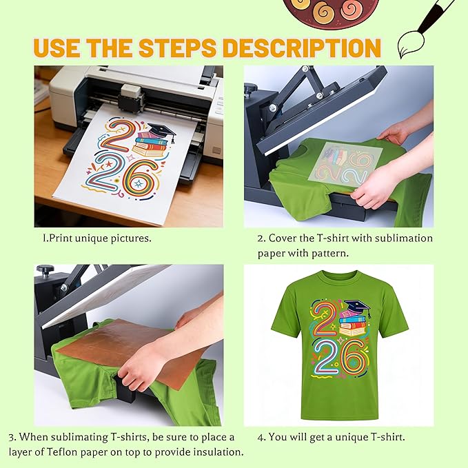 5PCS Unisex Sublimation Blank T-Shirts – Polyester Crew Neck Short Sleeve - Green
