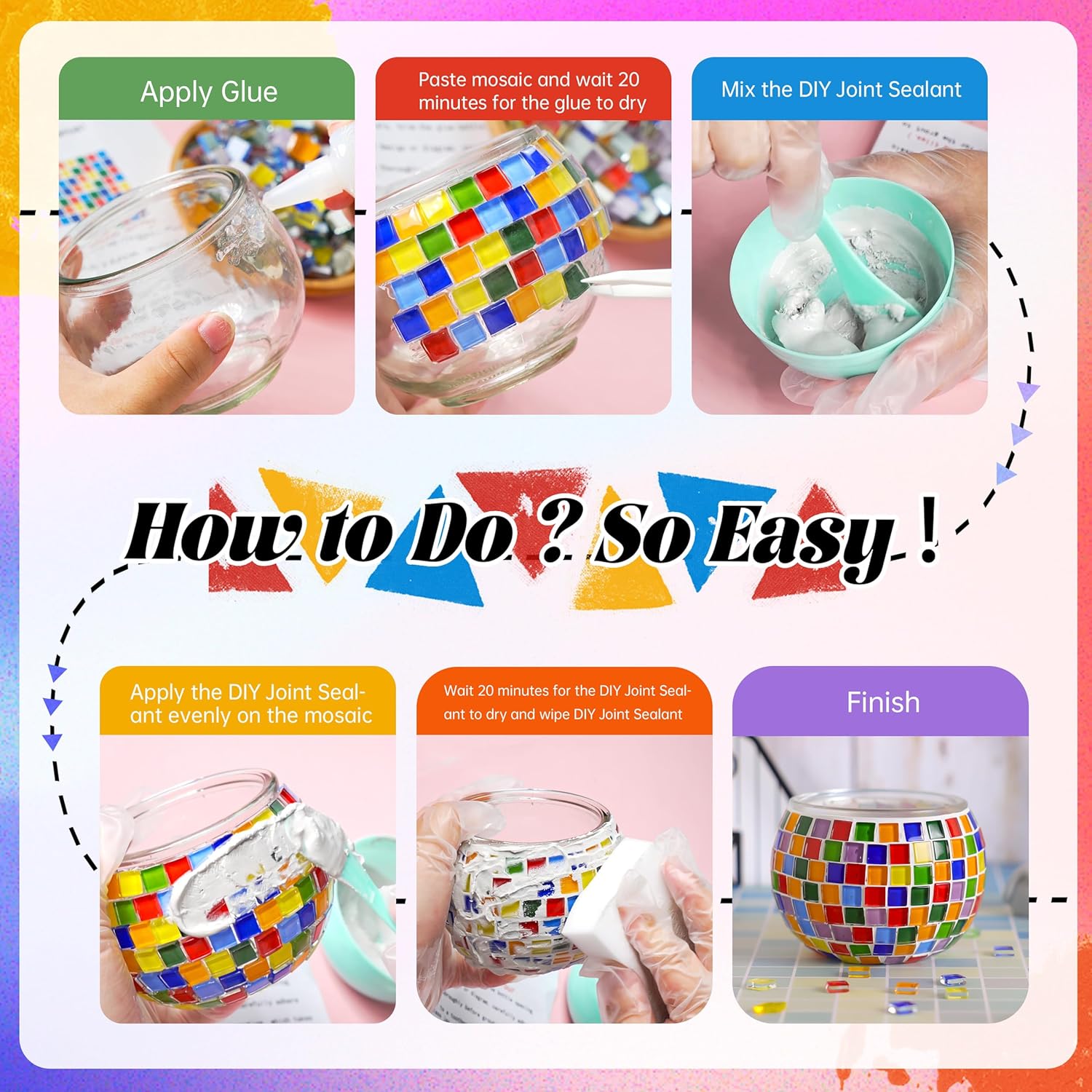 DIY Mosaic Candle Holder Kit