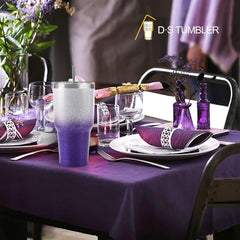 30 oz Purple Glitter Stainless Steel Tumbler