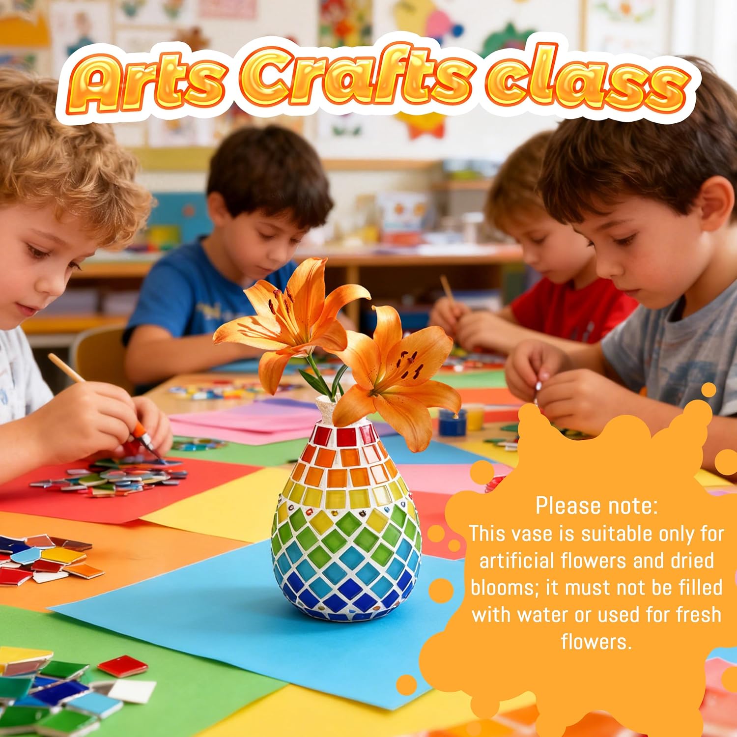 DIY Mosaic Flower Vase Kit