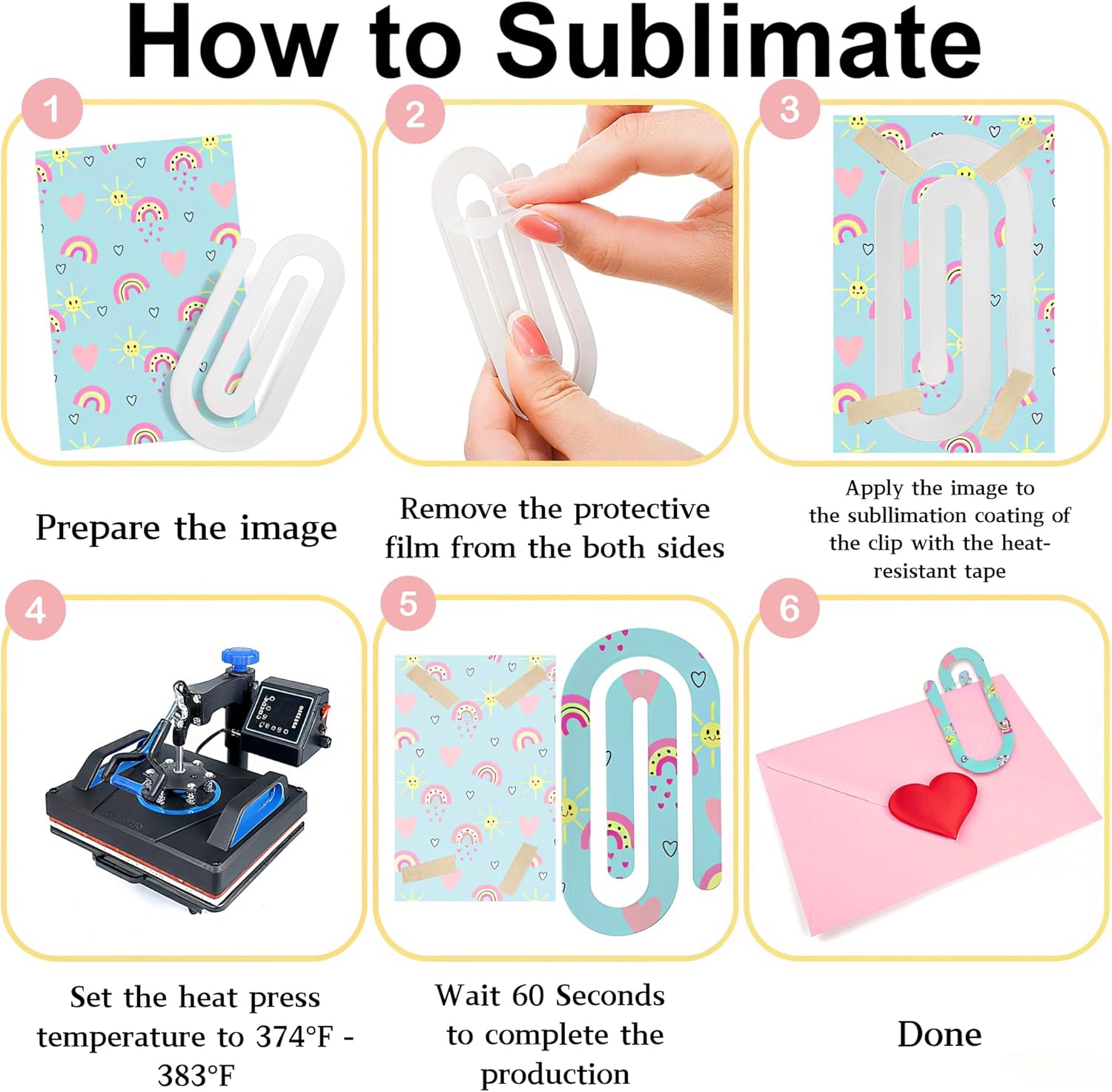 Sublimation Paper Clips, 18 style Blanks Bulk Acrylic Jumbo Paper Clips